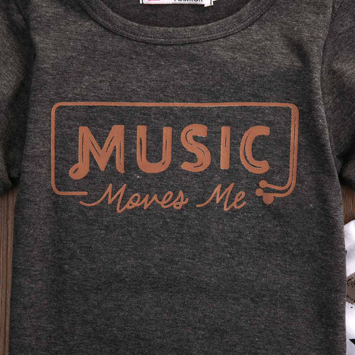 Music Moves Me Baby Boy Clothing Set with Leggings