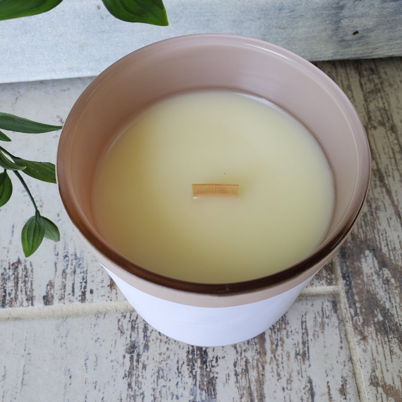 Cozy Luxury Candle Gift Wooden Wick Home Decor Candle with Lid Farmhouse Style