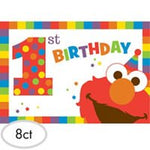 1st Birthday Elmo Sesame Street Party Supplies Invitations 8 count Elmo Fun to be One!