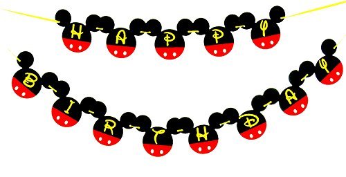 Mickey Mouse 1st Birthday Banner | ONE Birthday Banner | Happy Birthday Banner | Mickey mouse birthday Banner | Disney Banner | Club House 1st birthday | Card Stock Banner #CARD_BAN_7