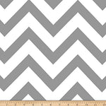 AK-Trading 72" x 72" Inches L'Amour Satin Zig Zag Chevron Tablecloth Table Cover - MADE IN USA (Gray)