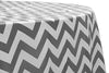 AK-Trading 72" x 72" Inches L'Amour Satin Zig Zag Chevron Tablecloth Table Cover - MADE IN USA (Gray)