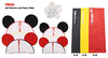 Mickey Mouse Party Decoration Kit, Colourful Mickey Paper Honeycomb Balls, Red Yellow & Black Tassel Garland and Tissue Paper Tassel Themed Pary Ideas