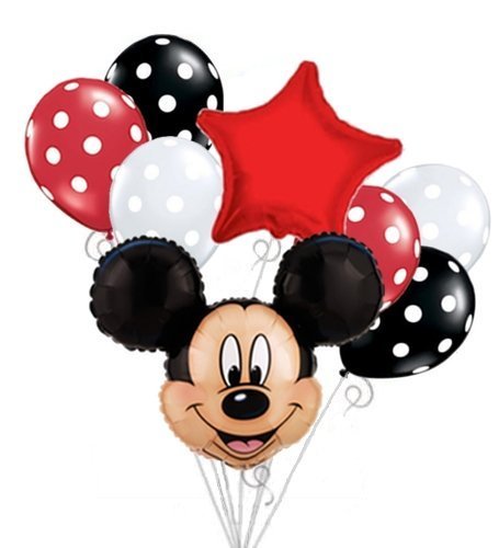 Mickey Mouse Head Balloon Bouquet Set Birthday Baby Shower Party Decoration by DecorationTime