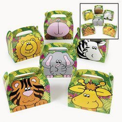 Fun Express Cardboard Zoo Animal Treat Box (2 Pack of 12)