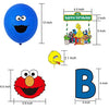 Sesame Street inspired happy birthday party decorations elmo balloon abby cadabby cookie monster balloons cupcake toppers highchair decoration banner