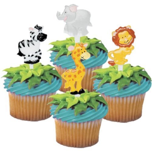 Zoo Animal Cupcake Picks - by Bakery Supplies (24-Pack)