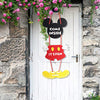 Mickey Themed 1st Birthday Party Supplies - Mickey and Minnie Party Decorations Welcome Sign Door Hanger Black Red Yellow for First Birthday