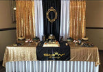 ShinyBeauty Backdrop for Pictures 2FTx7FT-2Pack Sequin Curtain Backdrop 2 Panels Gold Shimmer Backdrop