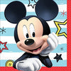 Another Dream Disney Mickey Mouse On the Go Birthday Party Pack for 16 with Plates, Napkins, Cups, Tablecover, and Candles