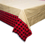 Buffalo Plaid Lumberjack Plastic Tablecloth, 84" x 54"