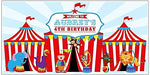 Circus Carnival Big Top Birthday Banner Personalized Party Decoration Backdrop