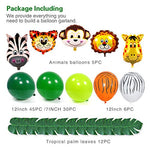 2020 Upgrade Jungle Safari Theme Party Supplies, 102 PCS Balloon Garland Kit, Favors for Kids Boys Birthday Baby Shower Decor, Green Balloons for Parties, Party Birthday Balloons Decorations