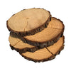 5 Pack Round Rustic Woods Slices with Cracks, 9"-12", Unfinished Wood, Great for Weddings Centerpieces, Crafts