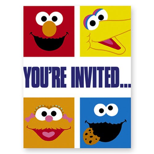 Sesame Street Smiles Invitations 8ct