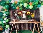 2020 Upgrade Jungle Safari Theme Party Supplies, 102 PCS Balloon Garland Kit, Favors for Kids Boys Birthday Baby Shower Decor, Green Balloons for Parties, Party Birthday Balloons Decorations