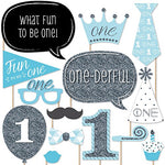1st Birthday Boy - Fun to be One - Photo Booth Props Kit - 20 Count