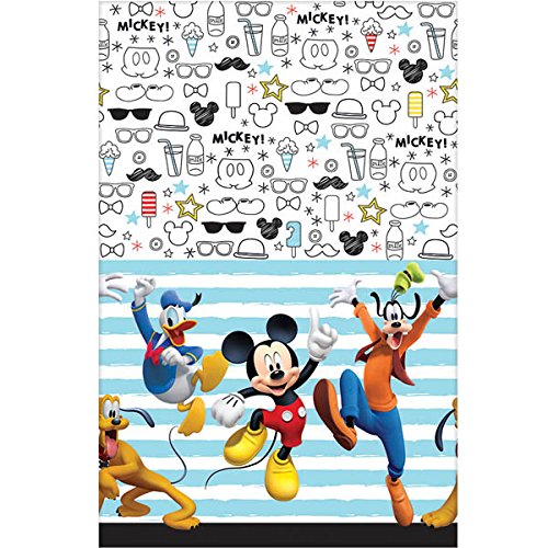 Another Dream Disney Mickey Mouse On the Go Birthday Party Pack for 16 with Plates, Napkins, Cups, Tablecover, and Candles