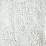 Baby Girl White Lace Top with Distressed Denim Shorts Eyelet Hem Summer Outfit