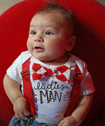 baby boy valentines outfit bow tie onesie red argyle ladies man shirt suspenders cute baby boy clothes
