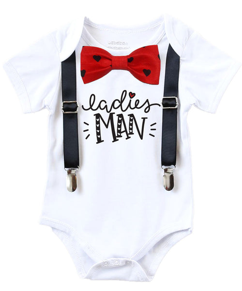 baby boy valentines outfit bow tie onesie red argyle ladies man shirt suspenders cute baby boy clothes heart