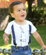 Wild One First Birthday Outfit Baby Boy Coming Home Outfit Gray Mint Navy Boy Tie and Suspenders - Baby Shower Gift for Baby Boy - Newborn Coming Home Outfit Mint Coming Home Onesie Noah's Boytique Tie Onesie