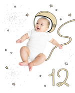 Astronaut Space Sketch Baby Photo Backdrop Photo Prop Background Monthly Pictures Milestone Backdrop