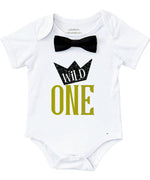 wild one first birthday shirt outfit onesie boy black and gold cake smash wild things ideas crown