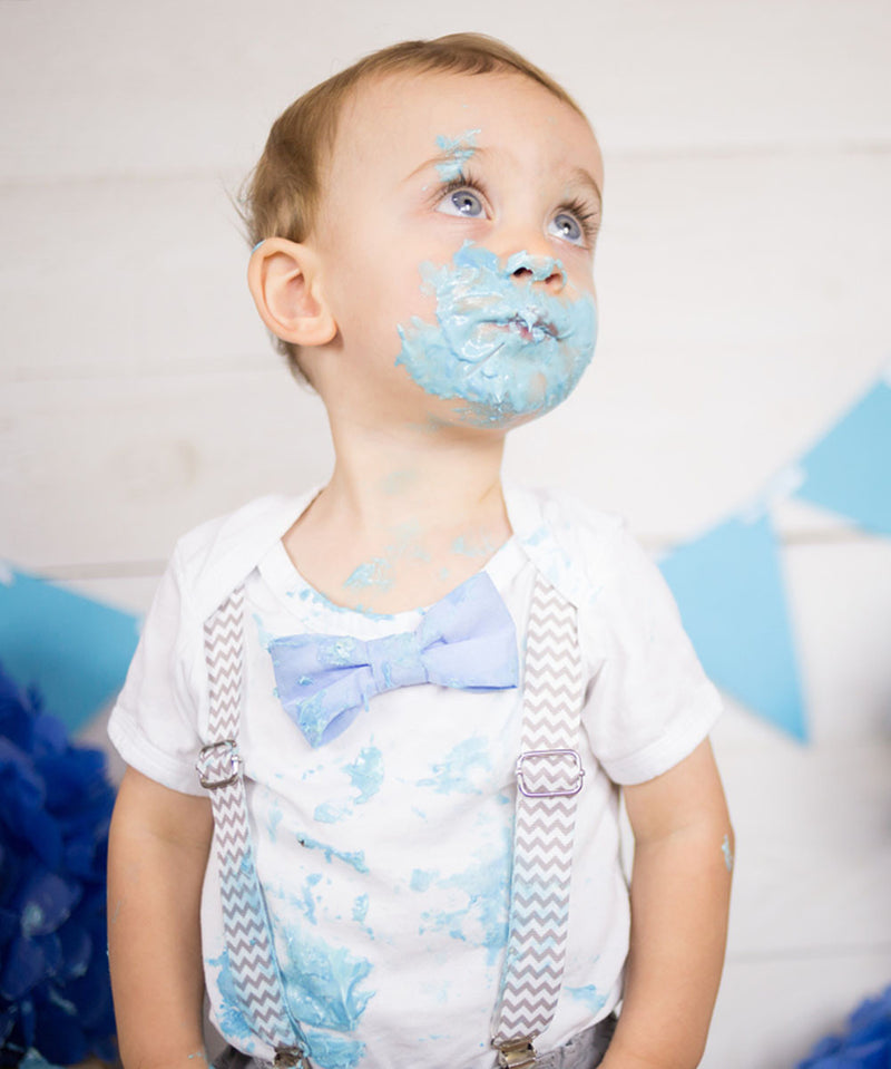 First Birthday Shirt Boy - Gray Grey and Baby Blue - Light Blue - Chevron - Cake Smash Outfit - Smash Cake Set - Blue and Grey- 1st Birthday