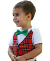 baby boy christmas outfit with vest and bow tie plaid tartan cute shirt first christmas card santa shirt long sleeve 