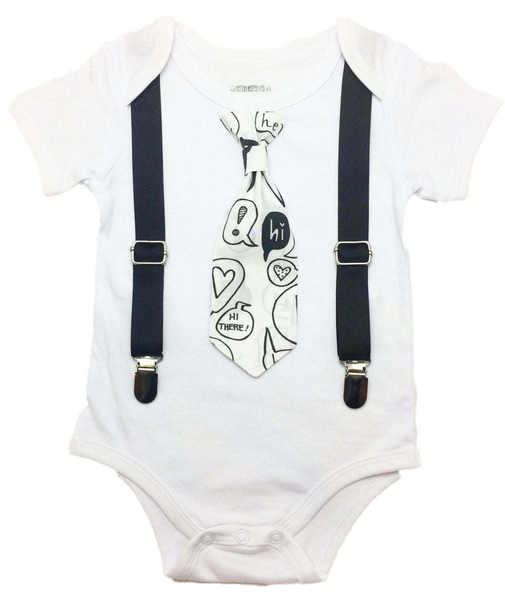 Ocean Fish Noah's Boytique Bodysuit Suspenders for Baby Boys – Nik & Noah's  Boytique
