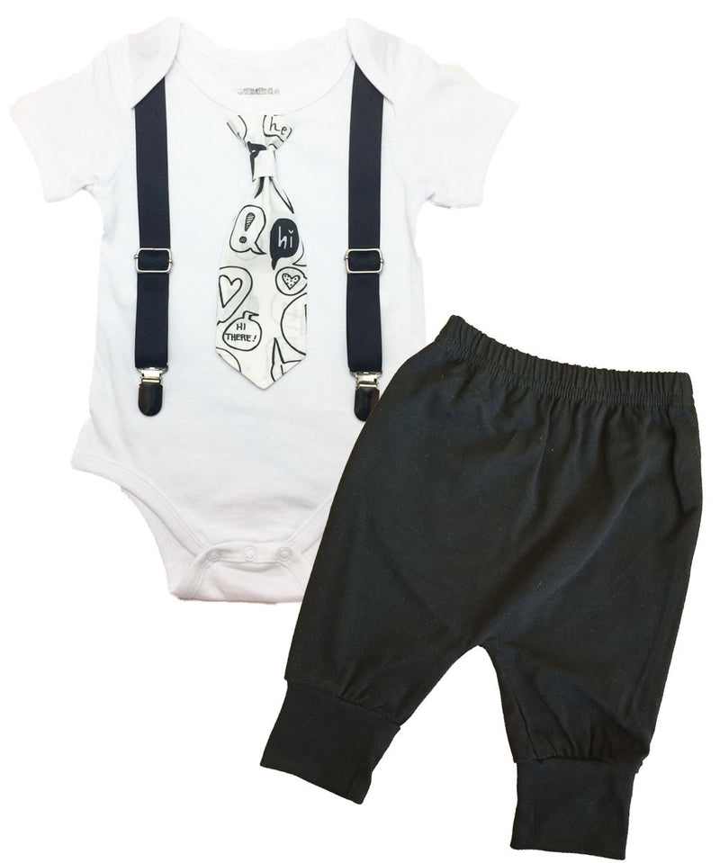 Ocean Fish Noah's Boytique Bodysuit Suspenders for Baby Boys – Nik & Noah's  Boytique