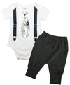 Coming Home Outfit Baby Boy Hello Hi Black and White - Take Home Hospital Outfit Newborn - Hipster Newborn Boy Clothes - Tie and Suspenders coming home onesie baby boy monochrome black and white