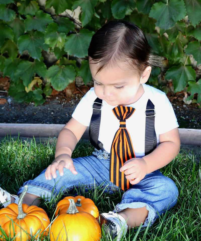 Halloween Outfit Baby Boy - Halloween Party - First Halloween - Pumpkins - Halloween Tie - Newborn Boy - Toddler - Halloween Shirt - Costume