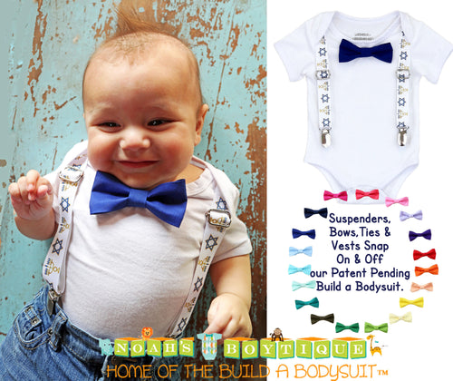 Baby Boy Hanukkah Outfit - Chanukkah - Hanukkah Shirt - Star of David - Menorah - Baby Boy Clothes - Holiday Outfit - Christmas and Hanukkah