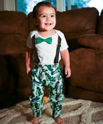 Dinosaur Birthday Outfit - Dinosaur Pants - Green Blue - First Birthday Boy - Dinosaur Boy Clothes - Dinosaur Gift Set - Coming Home Outfit - Hipster - Harem Pants - Boys First Birthday Outfit