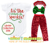 baby girl christmas outfit tis the season to sparkle sequin pants santa pictures newborn girl first christmas headband bow onesie