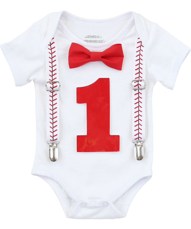 Baby Boy Baseball Theme Birthday Outfit Noah's Boytique
