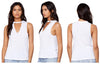 Customized Tank for Women Girls V Neck Cut Out 4 Color Choices