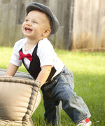 Boys First Birthday Outfit - Black Pinstripe Baby Vest - Baby Tuxedo Vest - Baby Boy Wedding Vest - Baby Boy Birthday Vest - Baby Vest 
