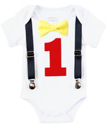 Mickey Mouse First Birthday Outfits for Boys - Black Red and Yellow - Theme Birthday Party - Outfits for First Birthday - 1st Birthday - Shirt - Clothes