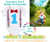 Boys First Birthday Outfit - Turquoise and Red - Blue and Red - First Birthday Shirt - Suspenders Bow Tie - 1st Birthday - Birthday Clothes