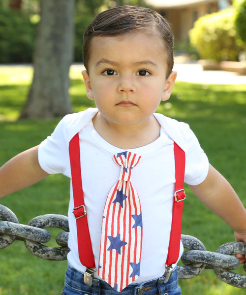 fourth of july outfit baby boy 4th of july shirt patriotic newborn toddler onesie tie and suspenders stars and stripes