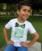 Boys St Patricks Day Shirt Lucky Charm Irish Cute Saying Bow Tie Preschool Shirt Matching Siblings Brothers Toddler
