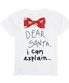 toddler boy christmas shirt santa clause christmas outfit onesie bow tie funny pictures long sleeve dear santa i can explain boy christmas gift