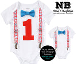 Dr. Seuss First Birthday Outfit Boy - Boys First Birthday Outfit Dr. Seuss Theme - Cat in the Hat - Thing 1 Thing 2 - Noah's Boytique  - Baby Boy First Birthday Outfit