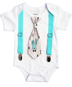 Baby Boy Easter Onesie with Tie Outfit - Easter Bunny Tie and Suspenders - Easter Outfit Newborn - First Easter - Easter Shirt - Toddler - Infant - Plaid