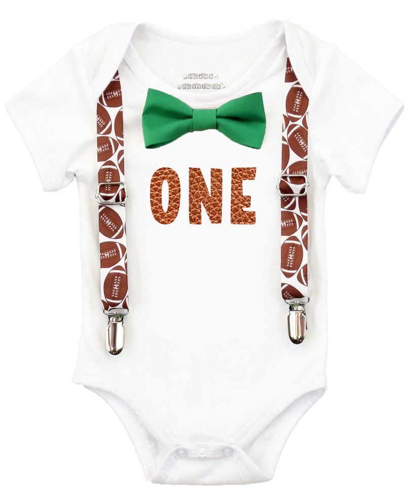 Football First Birthday Party Outfit Baby Boy