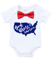 Baby boy fourth of july outfit first 4th of july god bless america memorial day shirt onesie red bow tie patriotic outfit newborn parade pageant cute baby boy clothes proud to be an american toddler boy