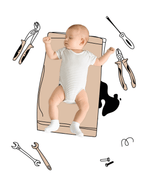 Tools Garage Sketch Baby Photo Backdrop Background Illustration Monthly Pictures Milestone Backdrop